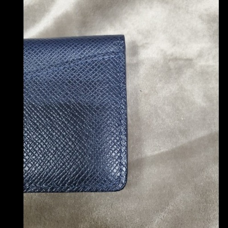 LOUIS VUITTON LV深藍色 袋裝萬用錢包 卡夾 名片夾 M30535-15