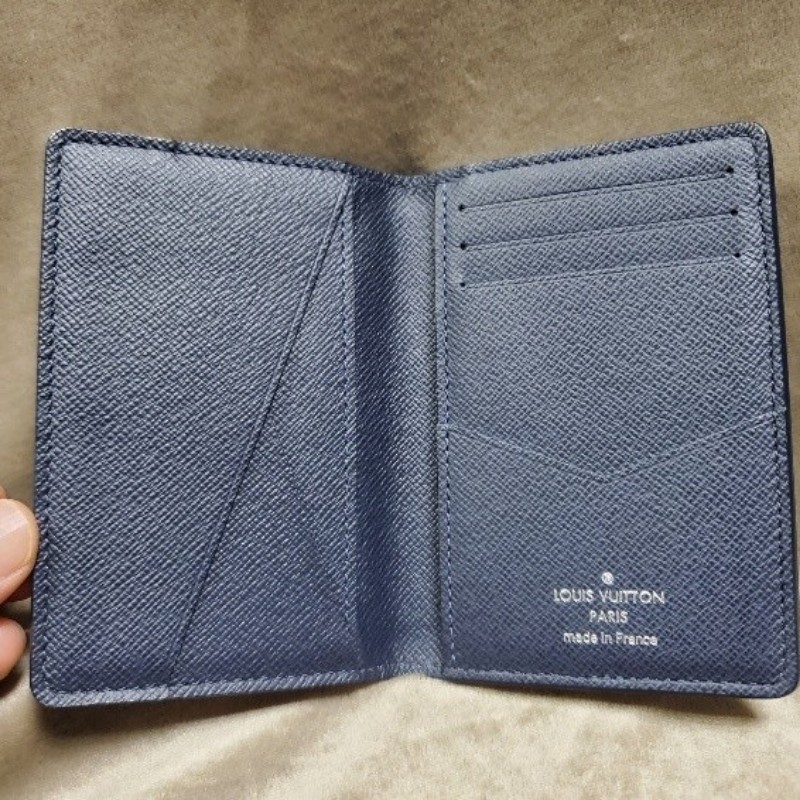 LOUIS VUITTON LV深藍色 袋裝萬用錢包 卡夾 名片夾 M30535-20