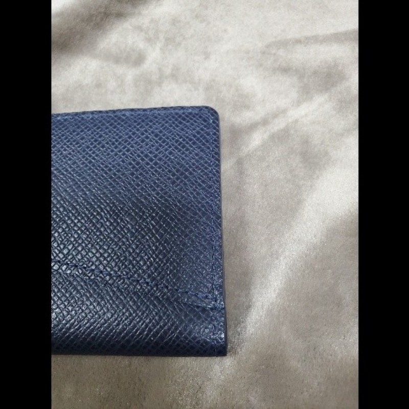 LOUIS VUITTON LV深藍色 袋裝萬用錢包 卡夾 名片夾 M30535-28