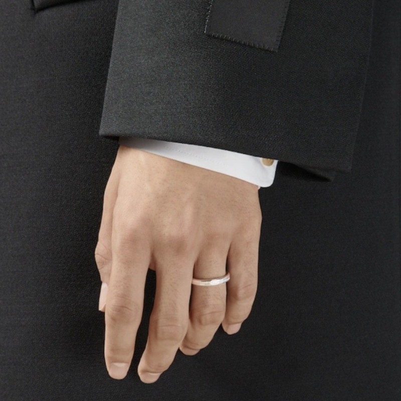 GUCCI 斜紋雙G LOGO戒指-9