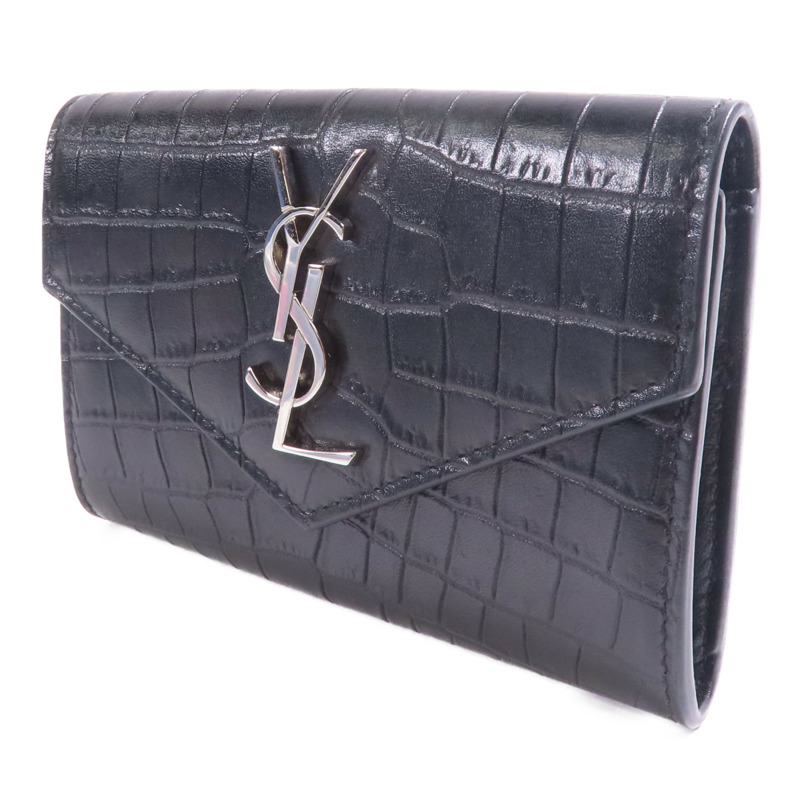 SAINT LAURENT 牛皮皮革Card Wallet銀扣卡片套-2