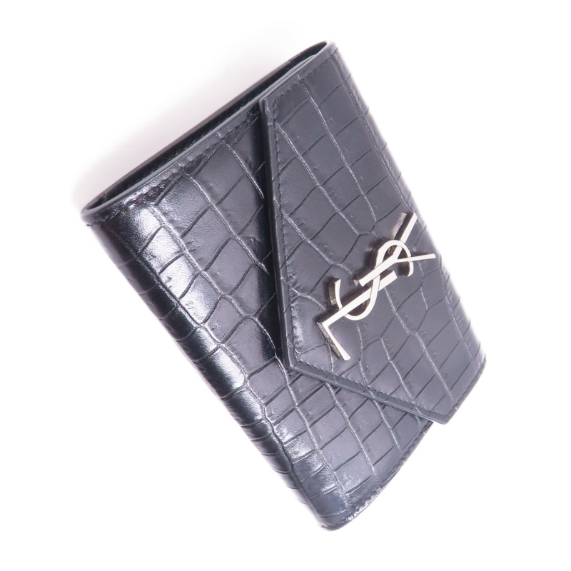 SAINT LAURENT 牛皮皮革Card Wallet銀扣卡片套-3