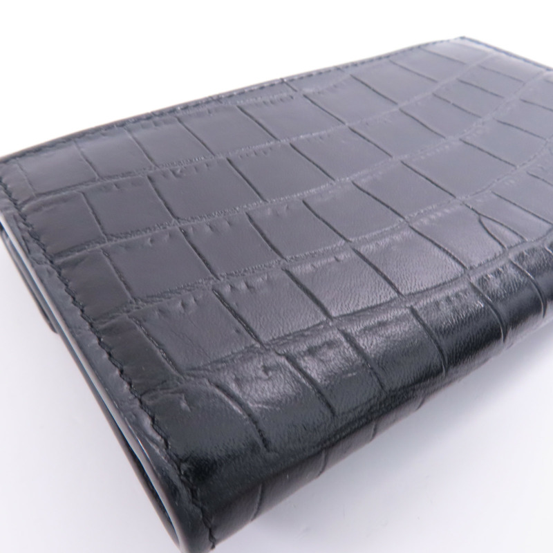 SAINT LAURENT 牛皮皮革Card Wallet銀扣卡片套-8