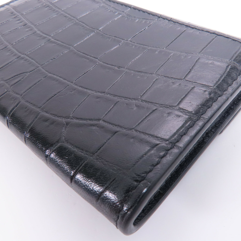 SAINT LAURENT 牛皮皮革Card Wallet銀扣卡片套-9