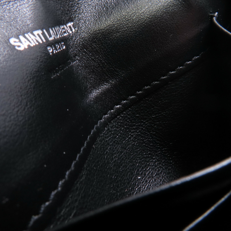 SAINT LAURENT 牛皮皮革Card Wallet銀扣卡片套-13