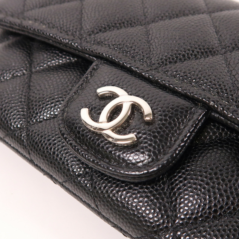 CHANEL 牛皮皮革Shoulder Bag銀扣鏈帶肩背袋-9
