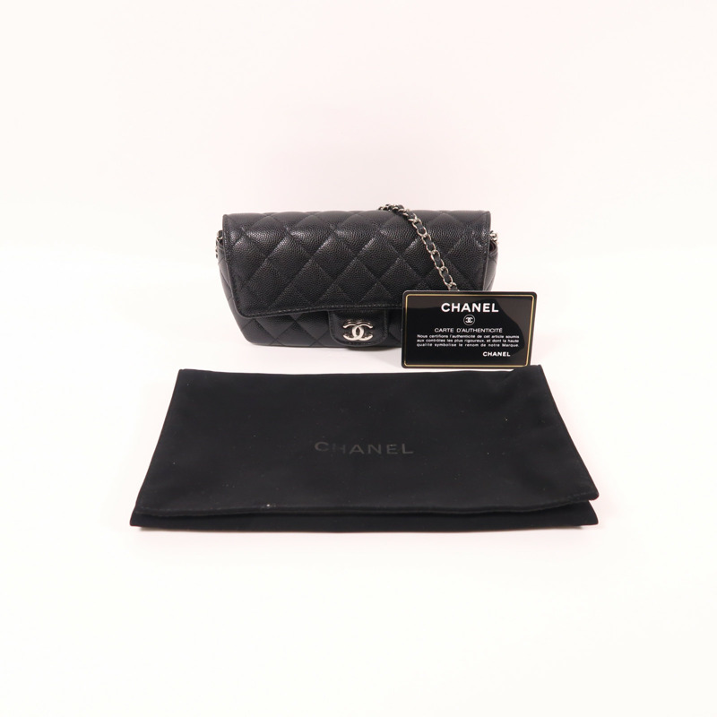 CHANEL 牛皮皮革Shoulder Bag銀扣鏈帶肩背袋-10