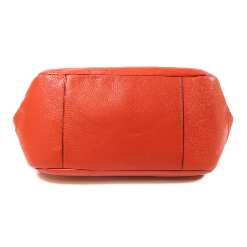 COACH 牛皮皮革Tote Bag銀扣手挽袋-3