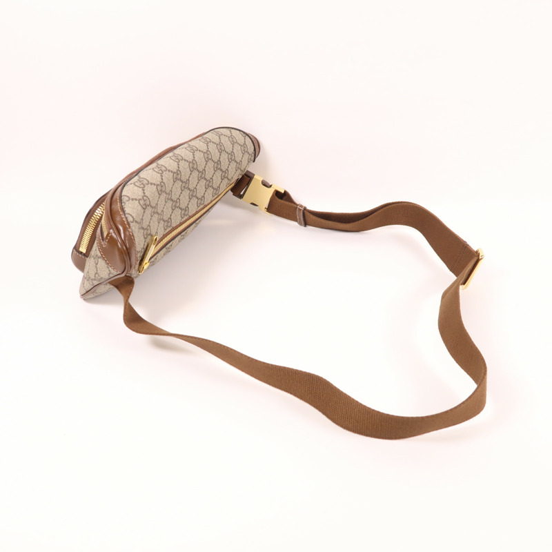GUCCI 塗層帆布Waist Bag金扣腰包-7
