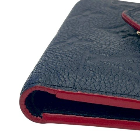 LV皮夾 Victorine深藍牛皮信封三折短夾M64577-11