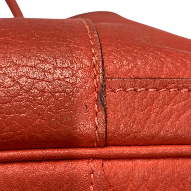 HERMES 愛馬仕 GRAND PARTY 36 花園包 ☐R刻 牛皮 手提包 橘色 銀釦-16