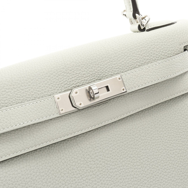 HERMES Kelly 28 兩用包 手提包 Togo 皮革 綠色 Grineve 二手 女款 B SHW-7