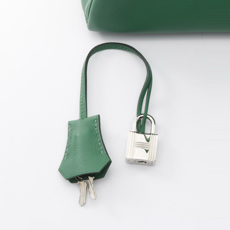 愛馬仕 Kelly 28 兩用包 Evercolor 皮革 綠色 Bamboo 二手 女款 SHW Y-5