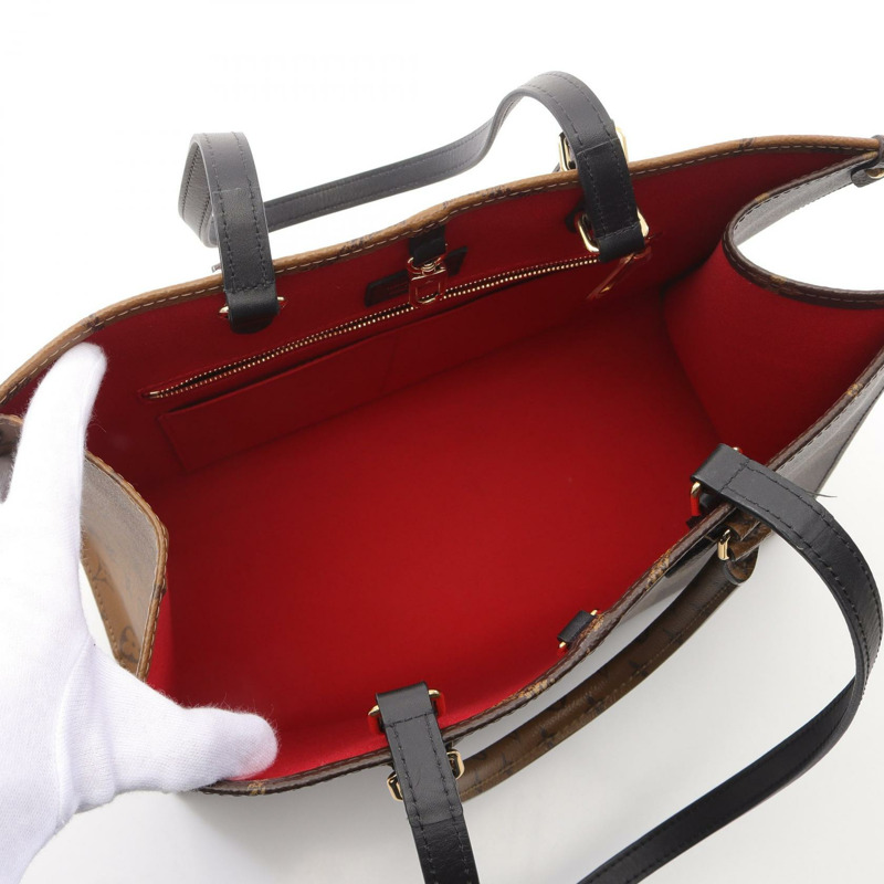 LOUIS VUITTON On the Go MM 托特單肩包 M45321 Monogram Giant Reverse 棕色-2