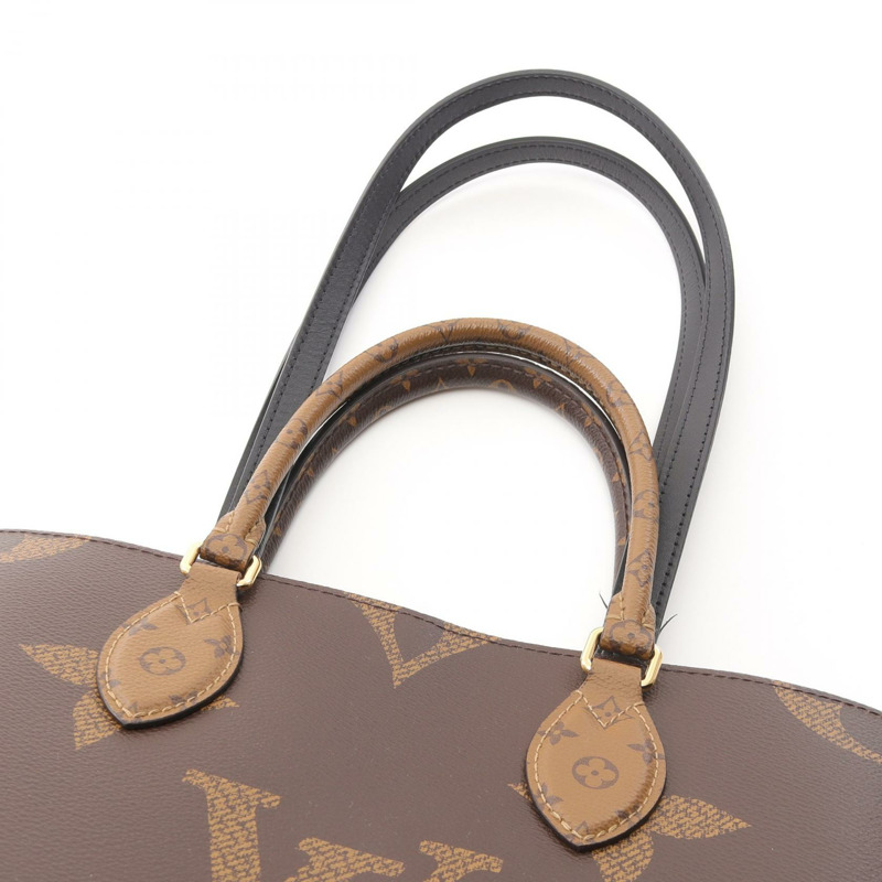 LOUIS VUITTON On the Go MM 托特單肩包 M45321 Monogram Giant Reverse 棕色-8