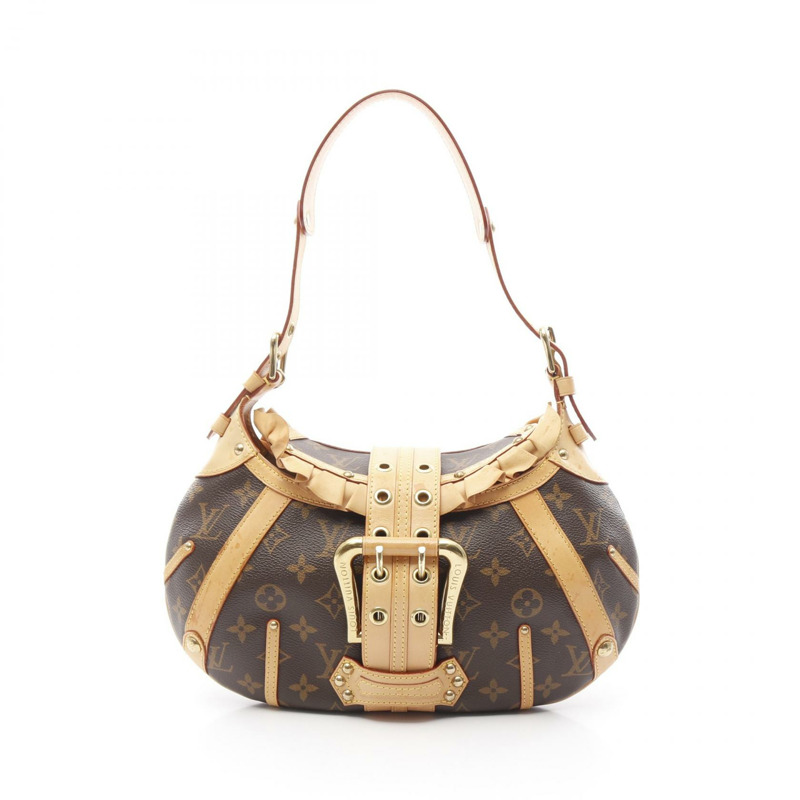 LOUIS VUITTON Leonor 單肩包 M92394 Monogram 帆布皮革棕色二手 LV-0