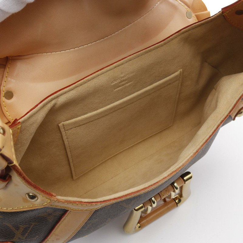 LOUIS VUITTON Leonor 單肩包 M92394 Monogram 帆布皮革棕色二手 LV-2