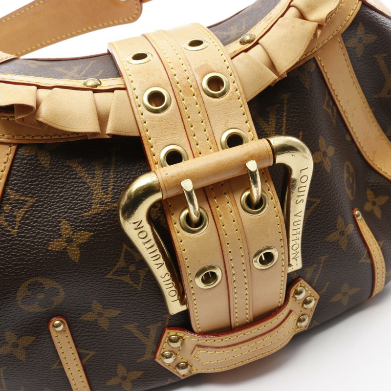 LOUIS VUITTON Leonor 單肩包 M92394 Monogram 帆布皮革棕色二手 LV-7
