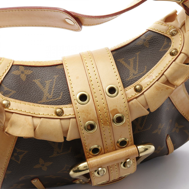 LOUIS VUITTON Leonor 單肩包 M92394 Monogram 帆布皮革棕色二手 LV-10
