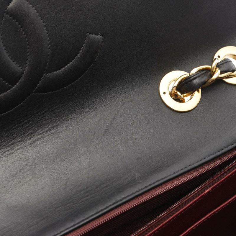 CHANEL Jumbo Matelasse 34 鏈條單肩包 A01094 小羊皮 黑色 二手 GHW-8