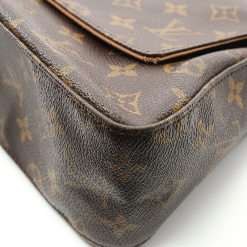 LOUIS VUITTON 迷你單肩手提包 M51147 Monogram 皮革棕色二手-6