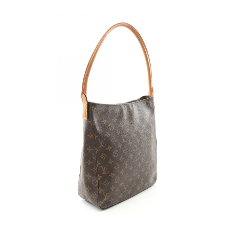 LOUIS VUITTON Looping GM 單肩包 M51145 Monogram 帆布皮革棕色二手-1