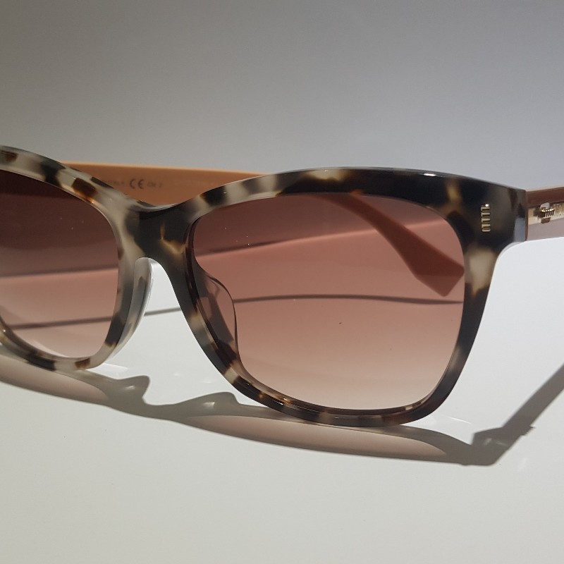 FENDI 時尚造型太陽眼鏡 (豹紋色)-2