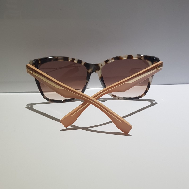 FENDI 時尚造型太陽眼鏡 (豹紋色)-5