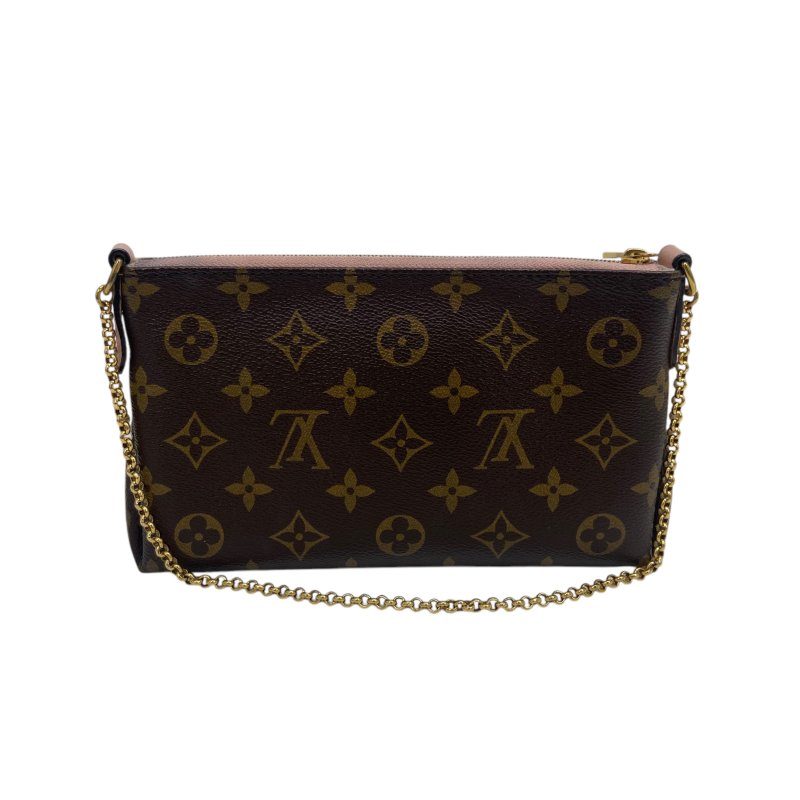 【LOUIS VUITTON】Monogram Pallas Clutch 啡色老花 傳奇信封包 金扣款 M41638(二手)J2449-11