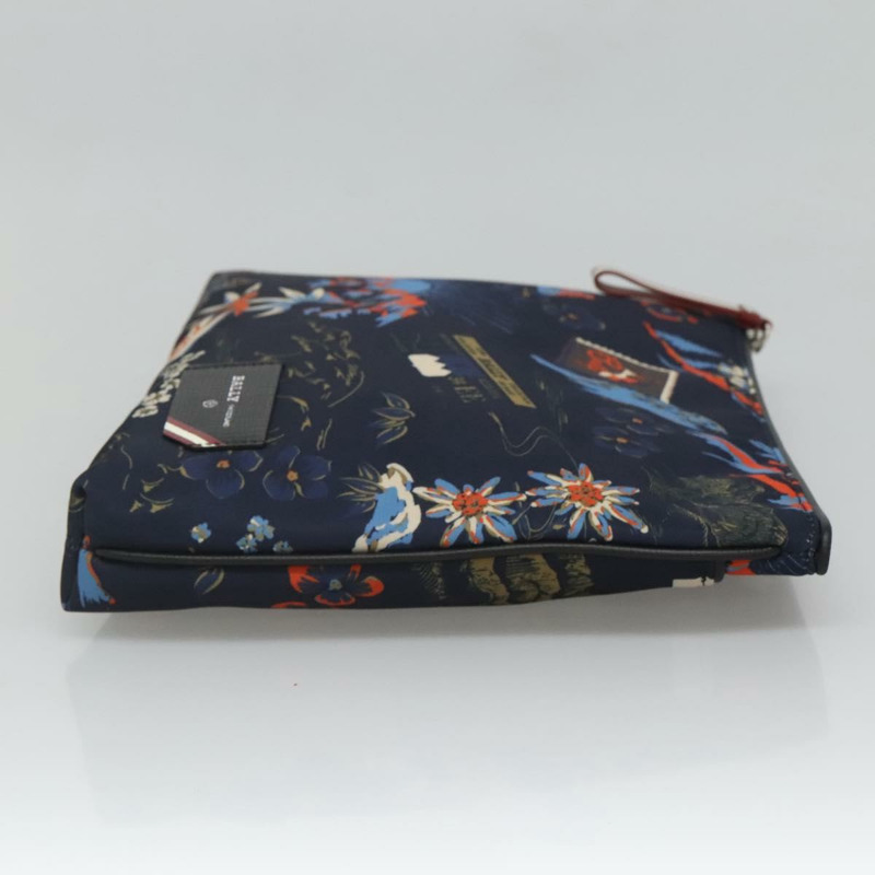 【日本直送】BALLY 手拿包 尼龍 海軍藍 銀色 正品 118641-2