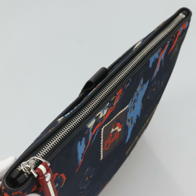 【日本直送】BALLY 手拿包 尼龍 海軍藍 銀色 正品 118641-5