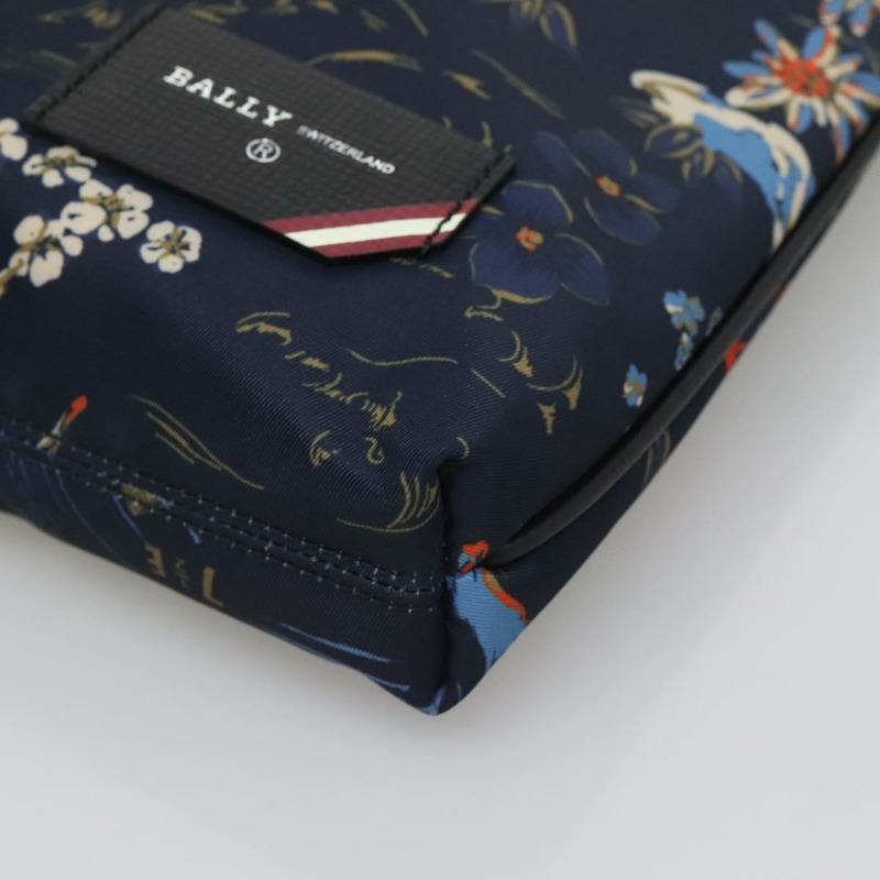 【日本直送】BALLY 手拿包 尼龍 海軍藍 銀色 正品 118641-8