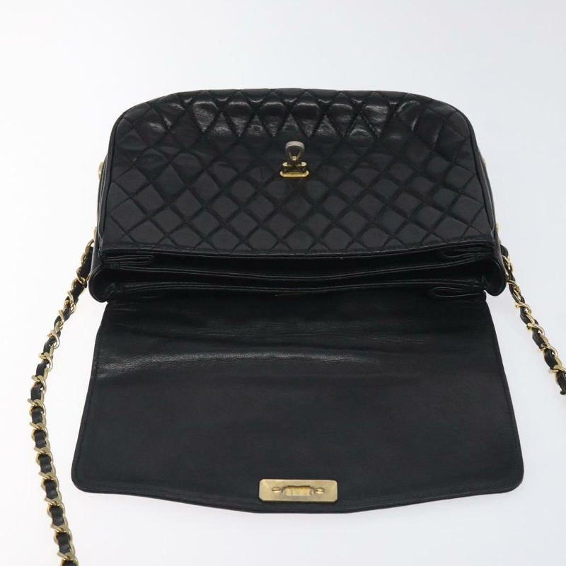 【日本直送】BALLY 鏈條單肩包 皮革 黑色 金色 正品 118600-10