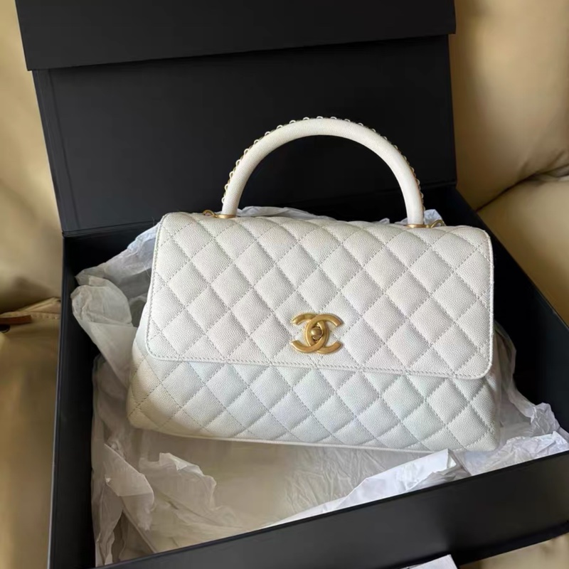 99新💓 Chanel 香奈兒 coco handle 大號 全新芯片款23-0