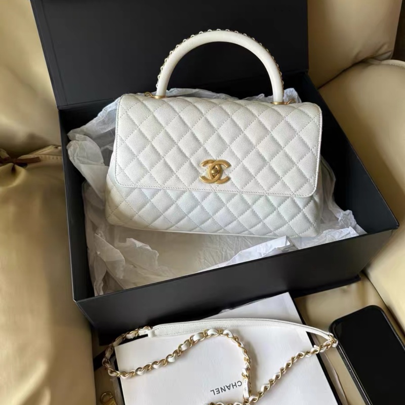 99新💓 Chanel 香奈兒 coco handle 大號 全新芯片款23-1