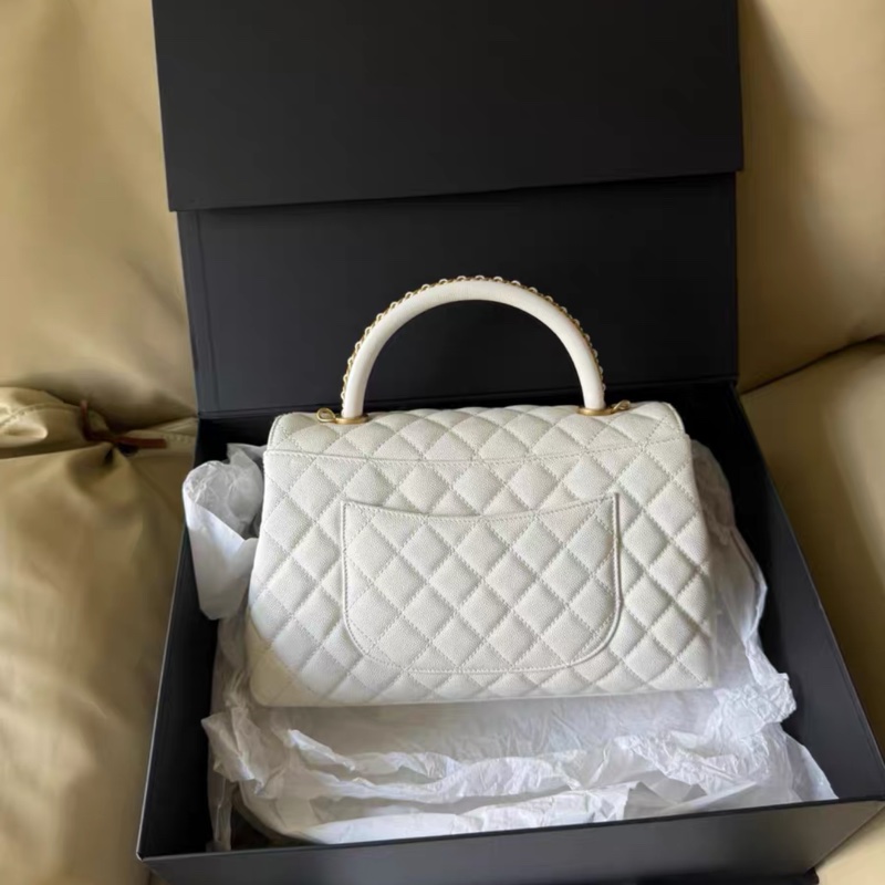 99新💓 Chanel 香奈兒 coco handle 大號 全新芯片款23-4