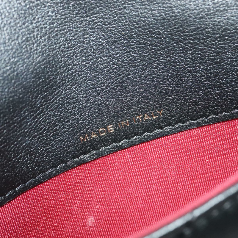 【日本直送】香奈兒 Matelasse Pearl 羊皮單肩包 黑金 CC 標誌 Auth 124901-21