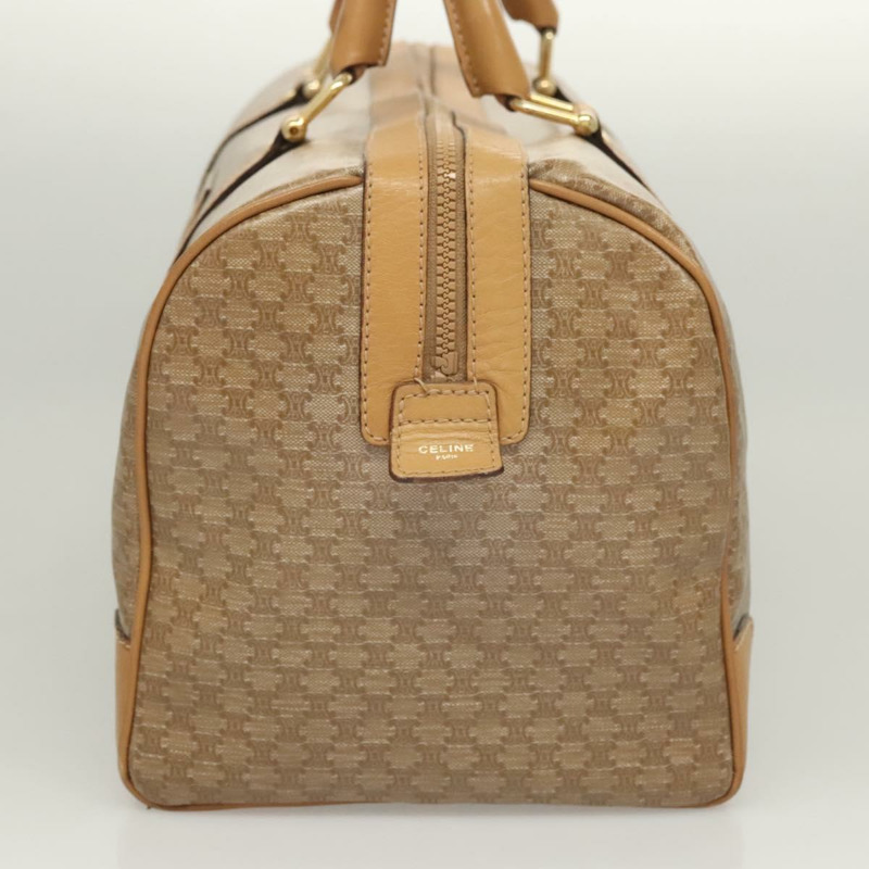 【日本直送】CELINE Macadam帆布波士頓包 PVC皮革 棕色 金色 正品 118649-2