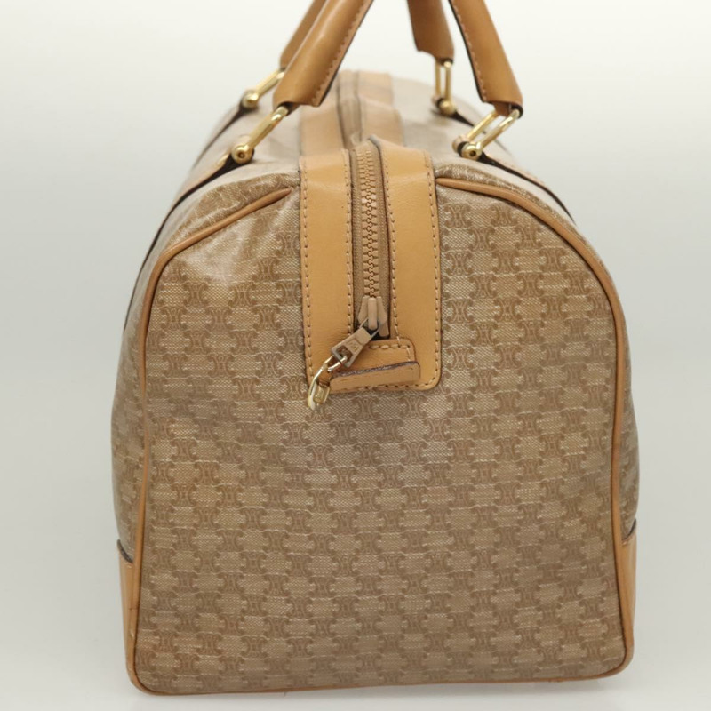 【日本直送】CELINE Macadam帆布波士頓包 PVC皮革 棕色 金色 正品 118649-3