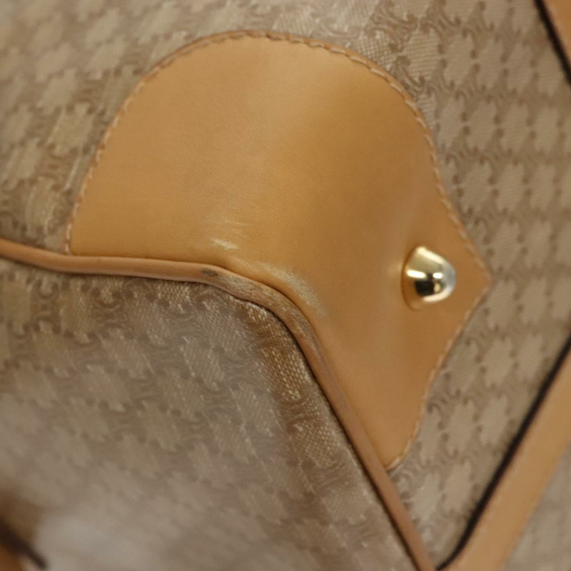 【日本直送】CELINE Macadam帆布波士頓包 PVC皮革 棕色 金色 正品 118649-14