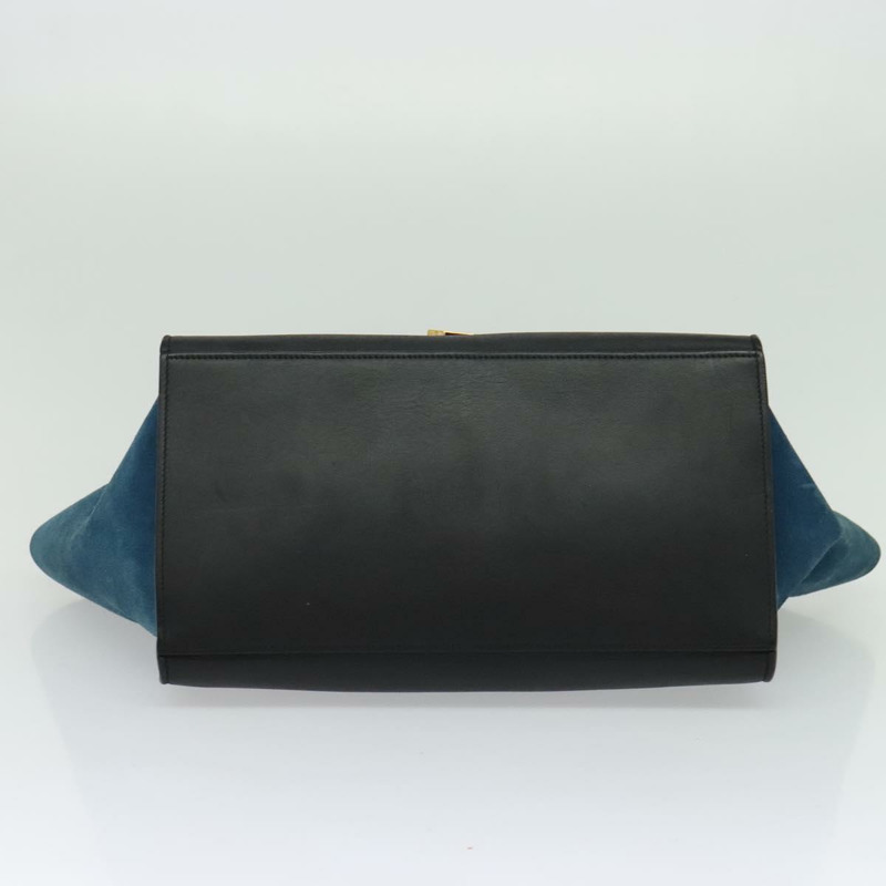 【日本直送】CELINE Trapeze 手提包 皮革 2 款可選 藍色 金色 正品 BA2576-4