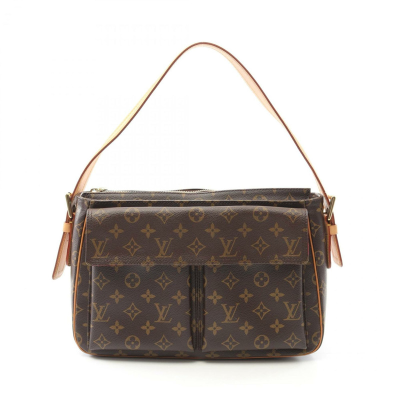 路易威登 Viva Cite GM Monogram 單肩包 塗層帆布 皮革 女包 棕色 M51163-1