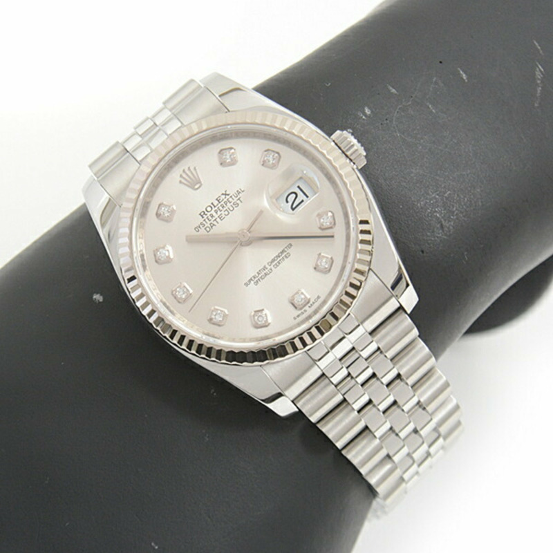 勞力士手錶男式 Datejust 自動隨機銀色錶盤 SS x WG ROLEX 116234G-6