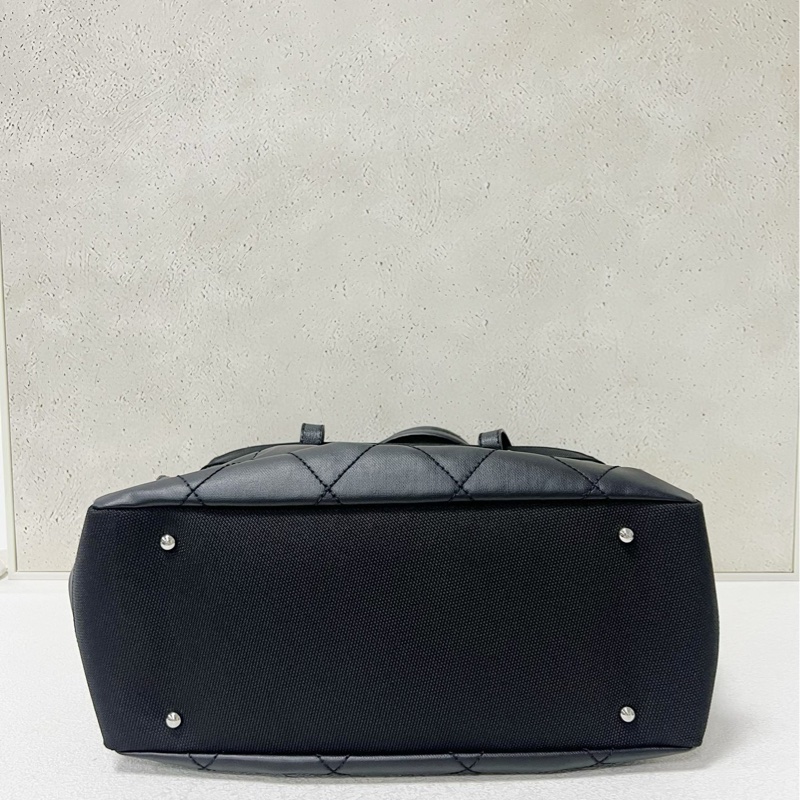 Chanel tote 黑銀菱格大托特-4
