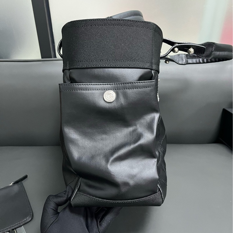 Chanel tote 黑銀菱格大托特-10