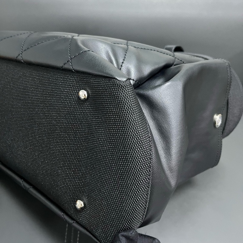 Chanel tote 黑銀菱格大托特-15
