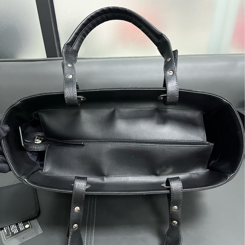 Chanel tote 黑銀菱格大托特-19