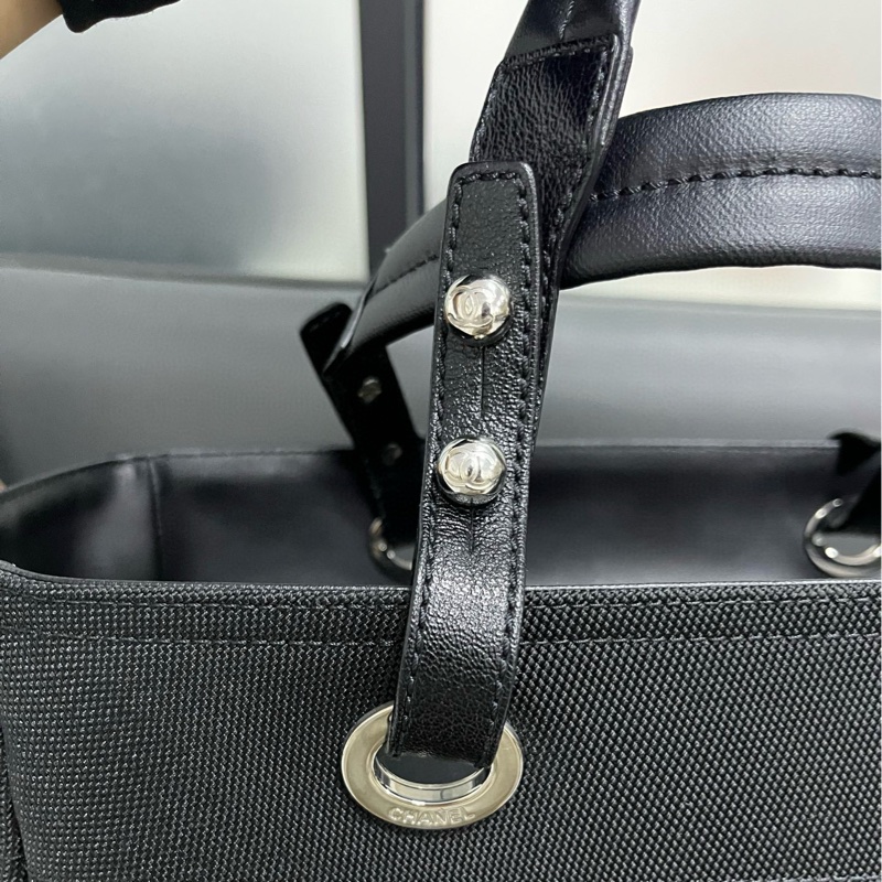 Chanel tote 黑銀菱格大托特-24