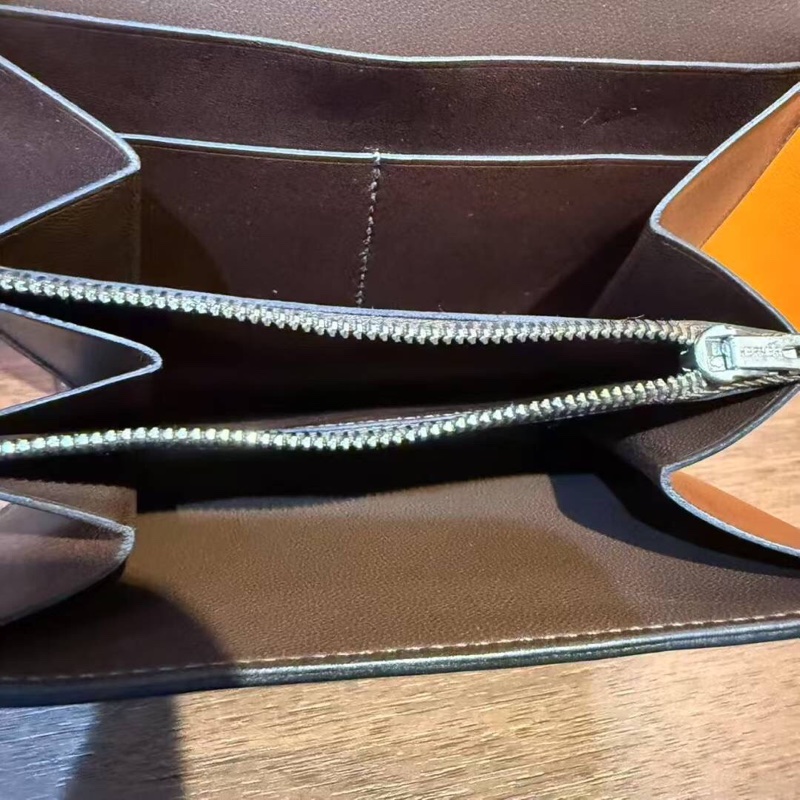 Hermes愛馬仕Constance康康短錢包馬鞍紅box皮銀扣C刻-5