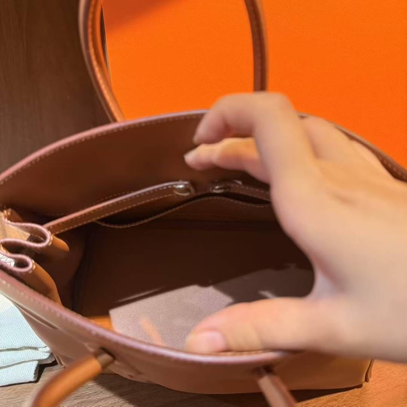 Hermes 愛馬仕 Birkin25 Shadow金棕色Z刻 手提包-3
